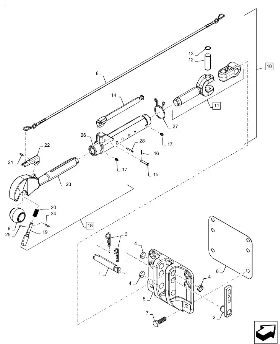 245301A2 - Крюк крепл. (3 кат., к орудию) тягикрюка верх. нав. задн. T8./Mg.